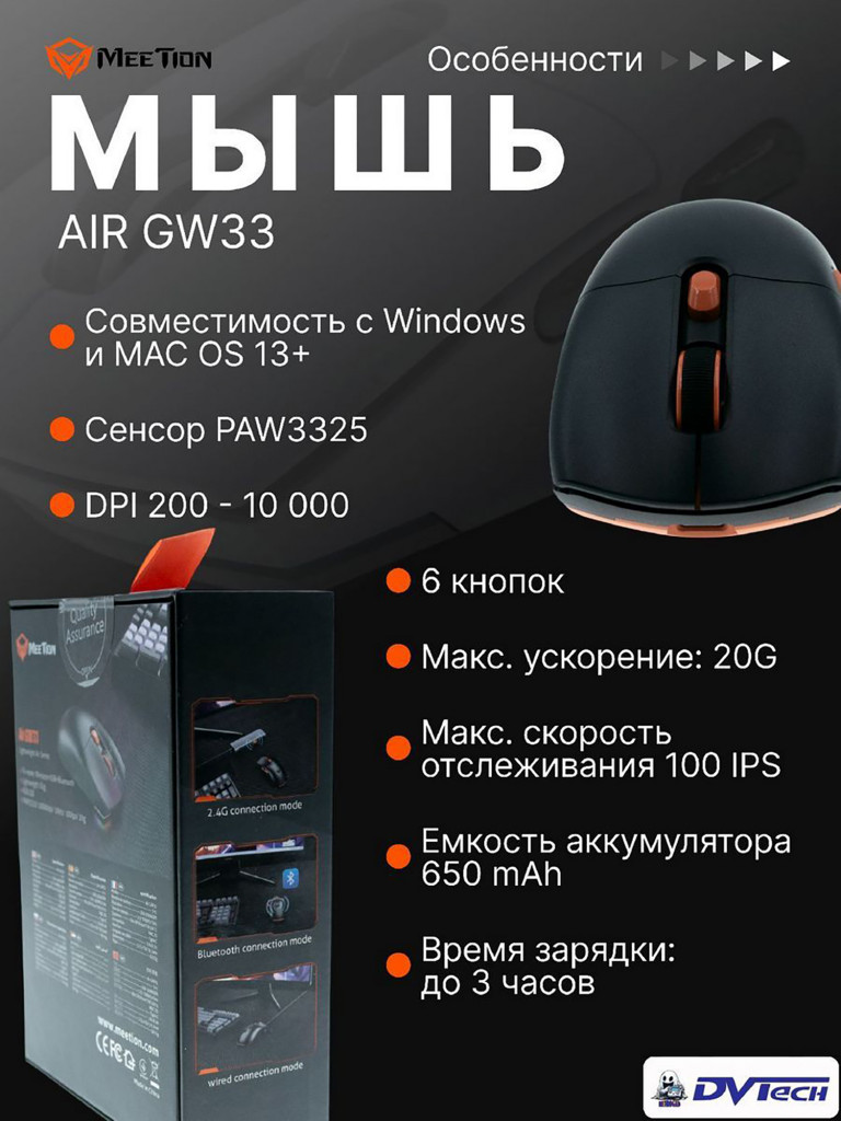 Игровая мышь MEETION GW33