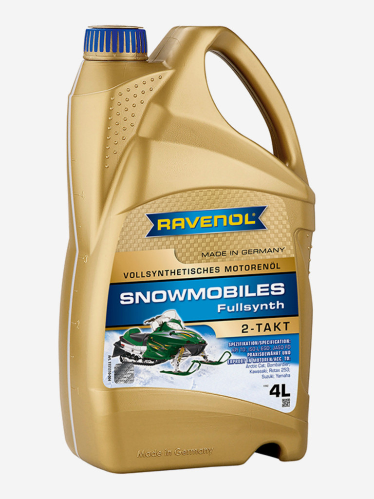 Масло для 2T снегоходов RAVENOL Snowmobiles Fullsynth 2-Takt, 4 литра