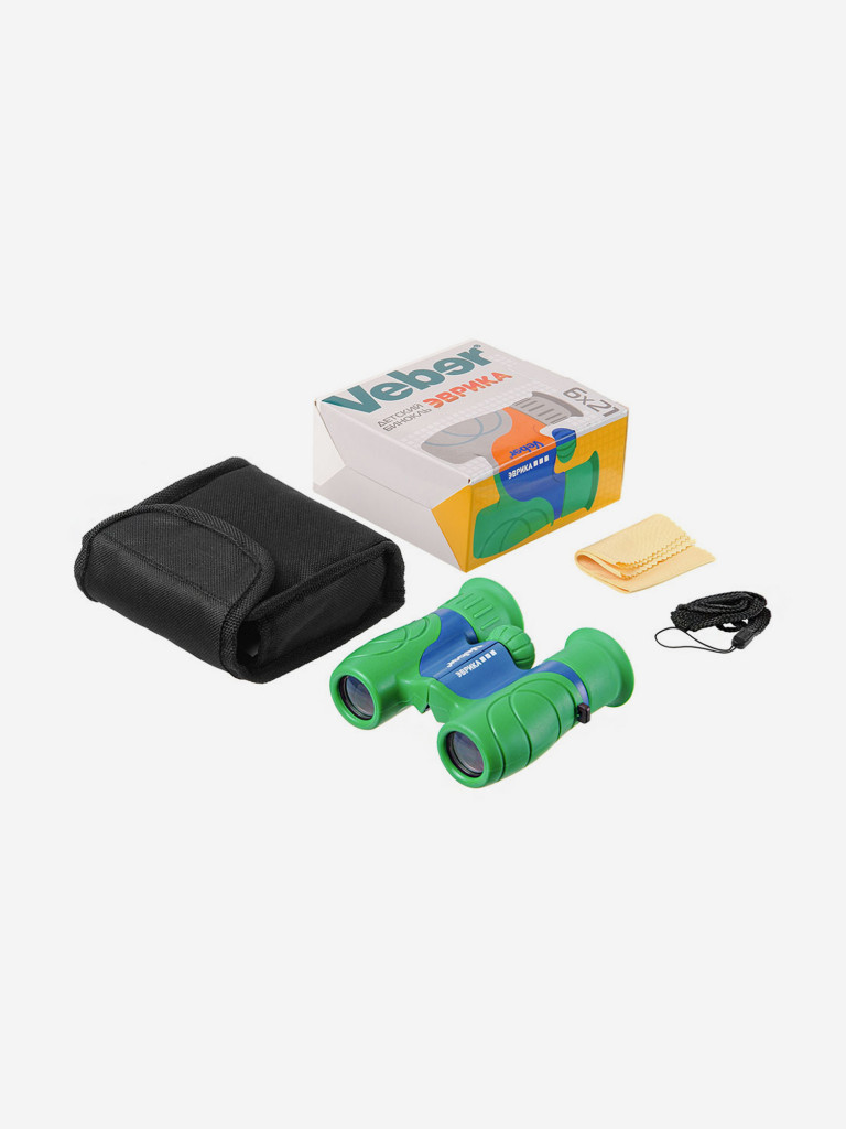 Бинокль детский Veber Эврика 6x21 G/B (зелен/синий)