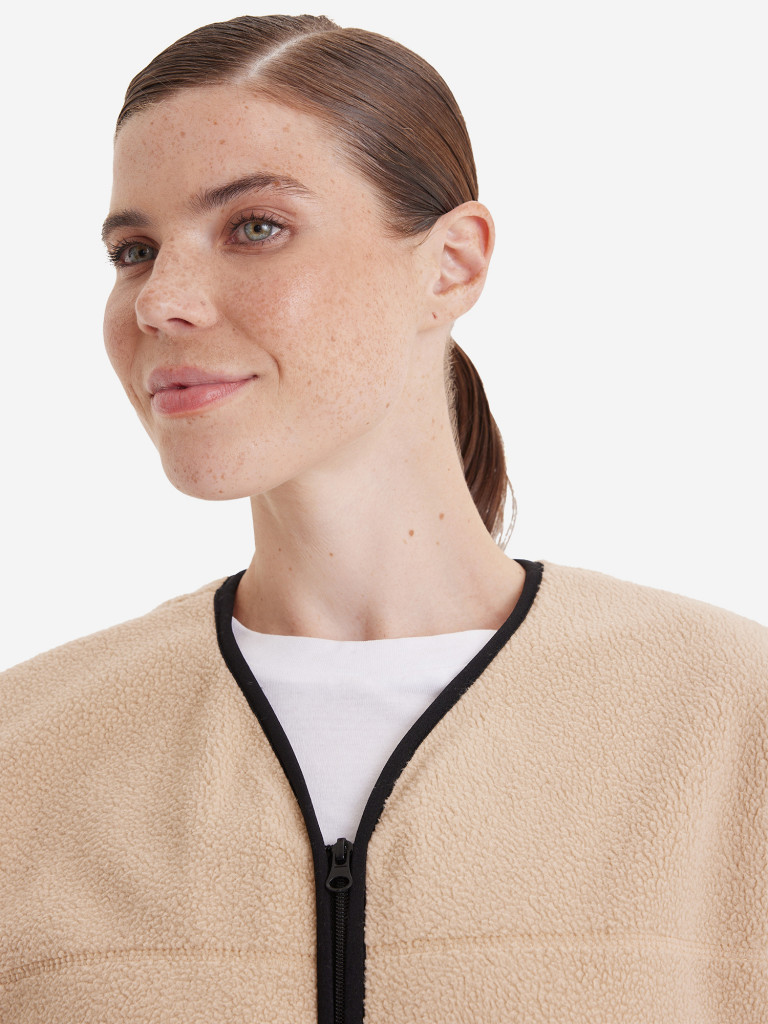 Жилет флисовый женский oversize PointHit тёплая безрукавка из шерпы