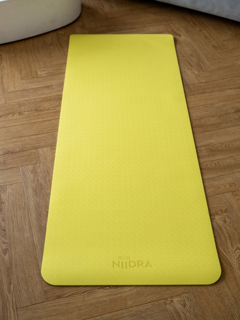 Коврик для йоги NiiDRA Basic лимонно-серый
