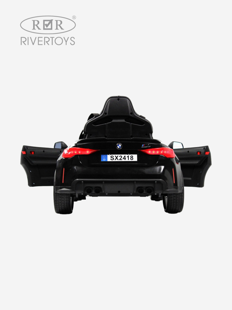 Детский электромобиль RIVERTOYS BMW M4 (A004AA) черный глянец
