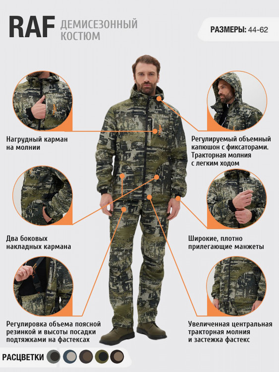 Костюм KAURY из полофлиса демисезонный мужской