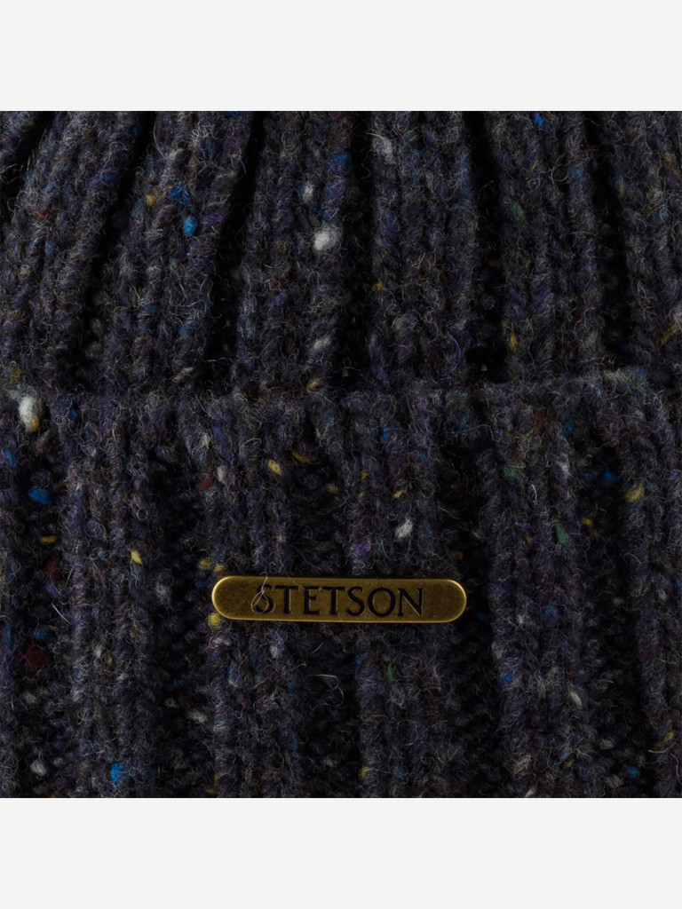 Шапка с отворотом STETSON 8599390 BEANIE DONEGAL WOOL (серый)