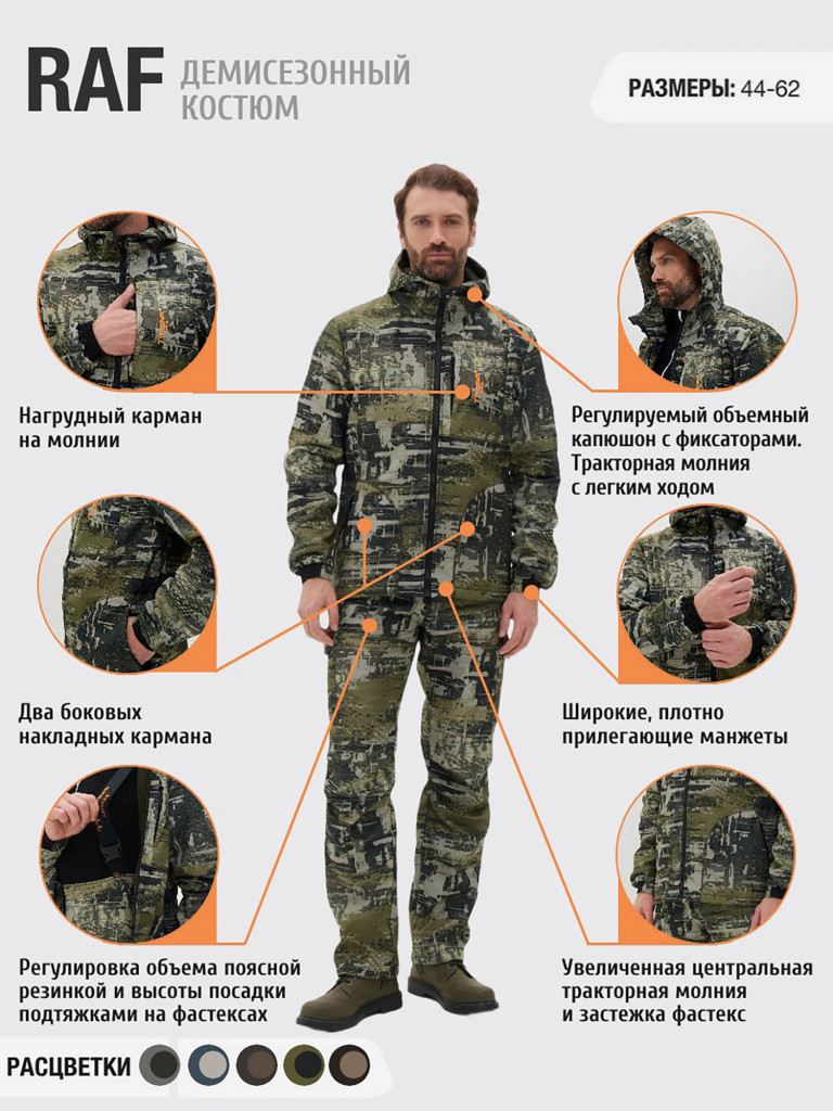 Костюм KAURY из полофлиса демисезонный мужской