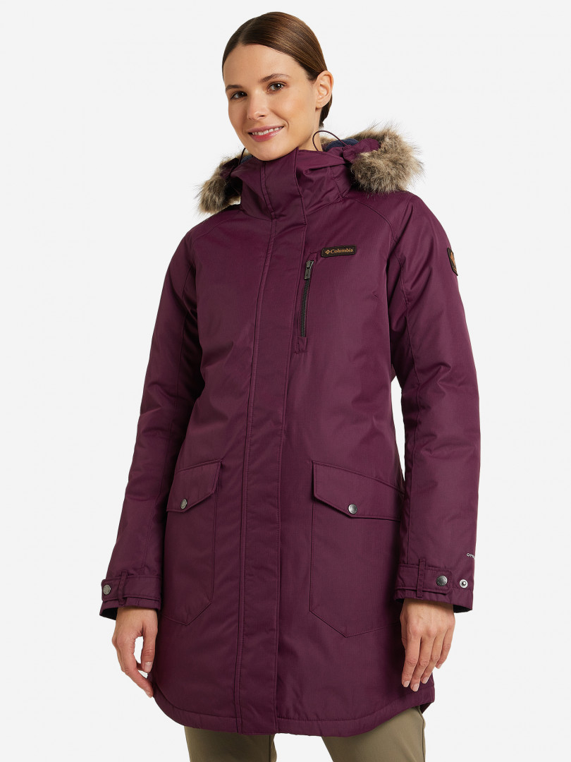 фото Куртка утепленная женская columbia suttle mountain long insulated jacket, фиолетовый