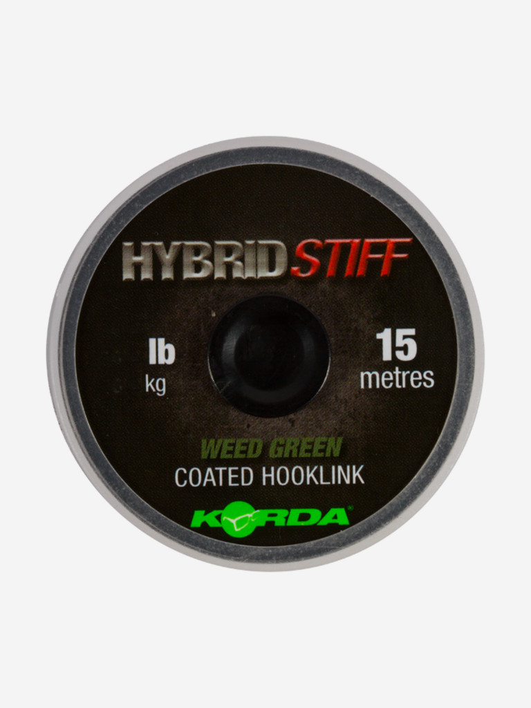 Поводковый материал KORDA Hybrid Stiff Weedy green 20lb 15м