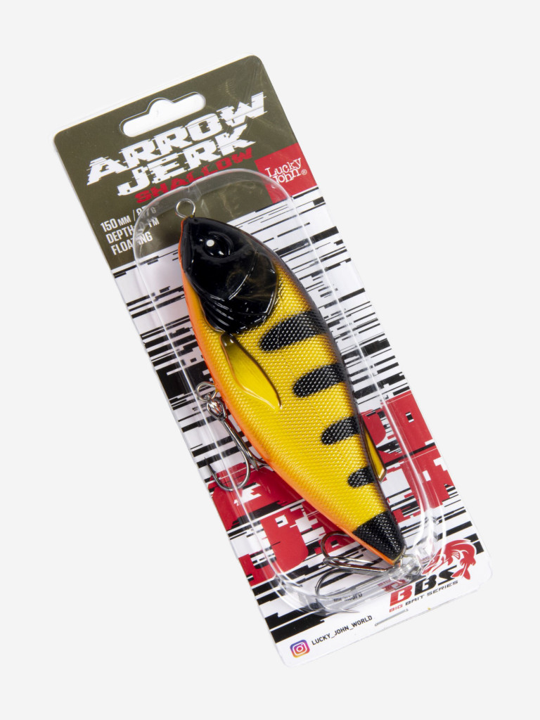 Воблер LUCKY JOHN BBS Original ARROW JERK F 015 см, джерк для крупного хищника
