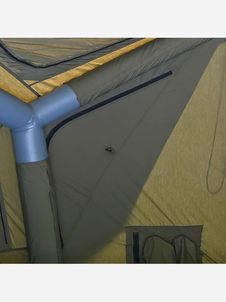 Надувная палатка Coody BESTONA Army Green, 380×380×275 см, 2–4 человека, 2 входа, 2 навеса