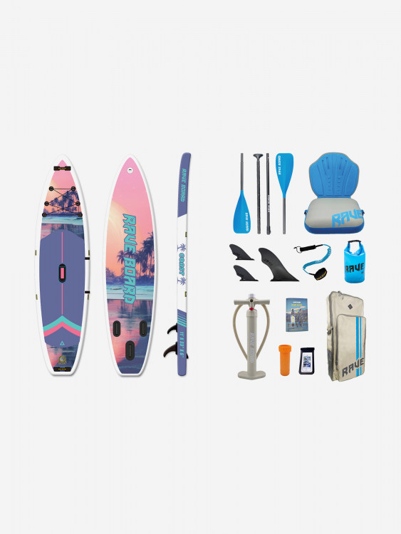 Надувной сапборд Rave Board RB15a Oasis (335*83*15) с сидушкой и двойным веслом