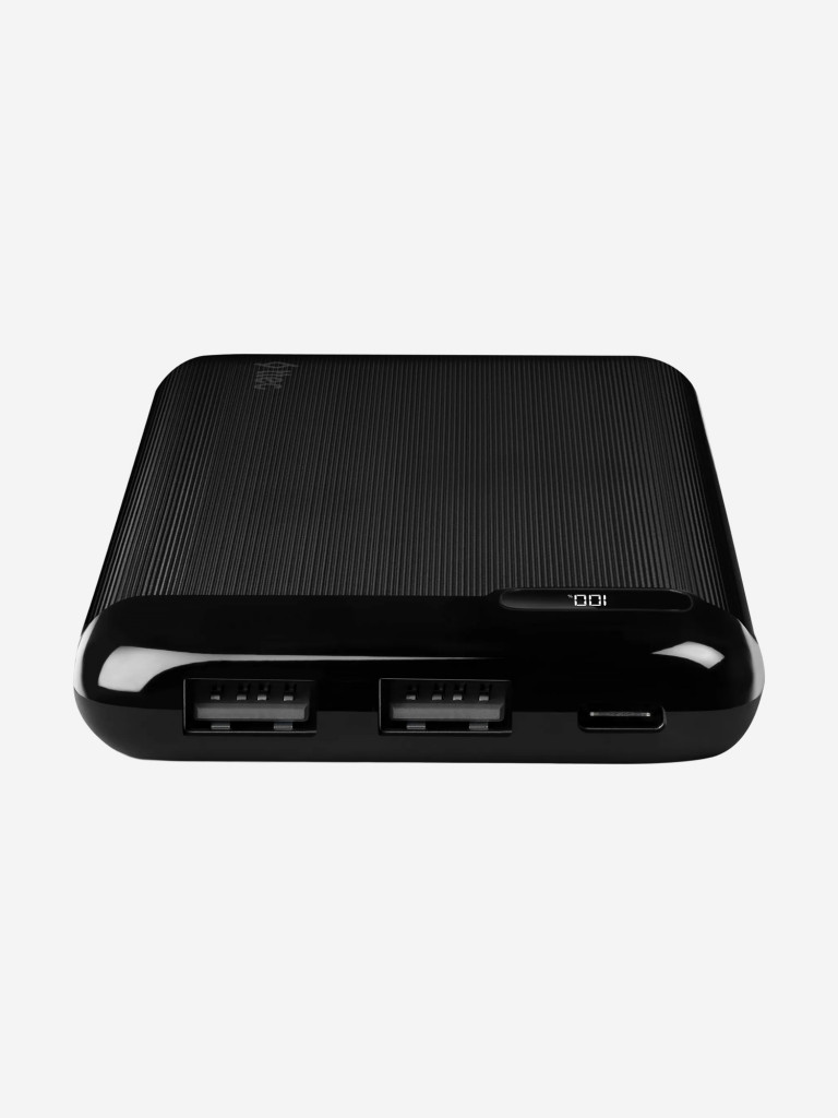 Внешний аккумулятор TTEC PowerSlim LCD 10000 mAh Powerbank with USB-C Input/Output. Цвет: черный