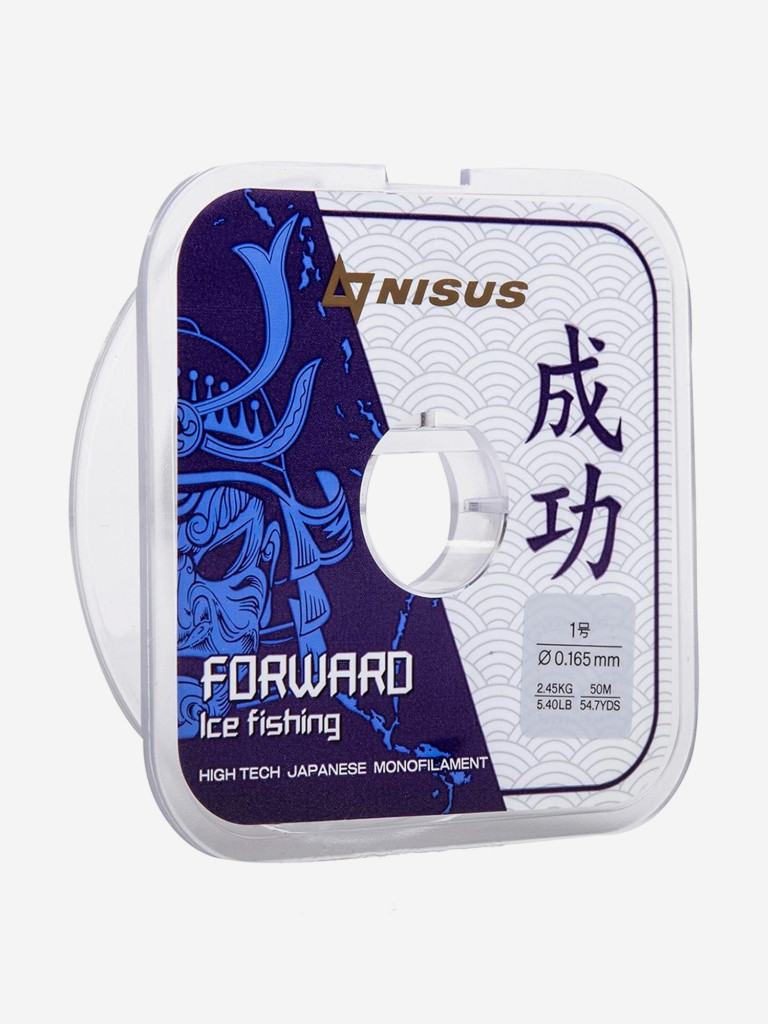 Леска для рыбалки Nisus FORWARD ICE FISHING Nylon 0,165мм, 50м, 2,45кг, прозрачный