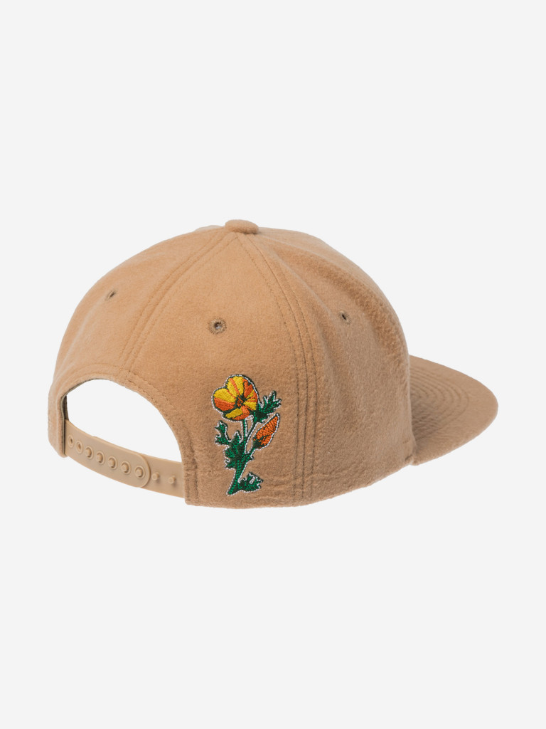 Бейсболка с прямым козырьком HOOD 132-CSM037-XA094-CL Ca State Flower Cashmere