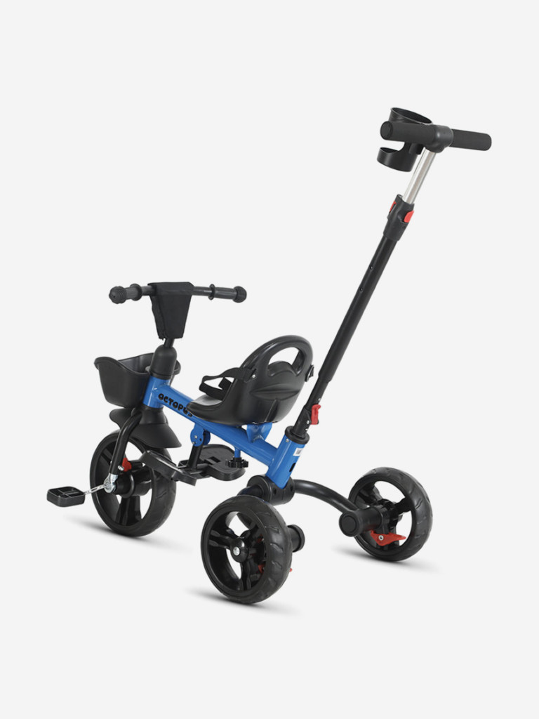 Велосипед детский трехколесный складной Maxiscoo Octopus синий, 2026