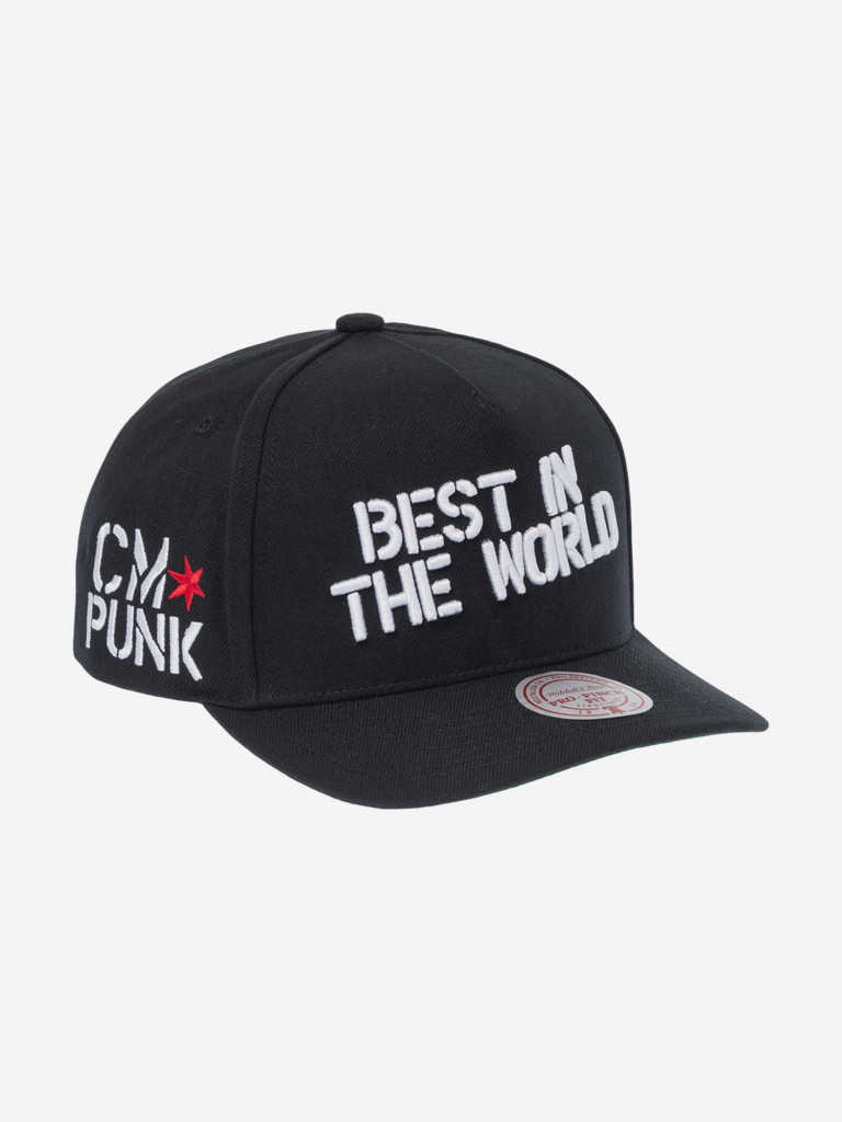 Бейсболка MITCHELL NESS HP13257-TTTBLCK CM Punk Statement Pro WWE (черный)