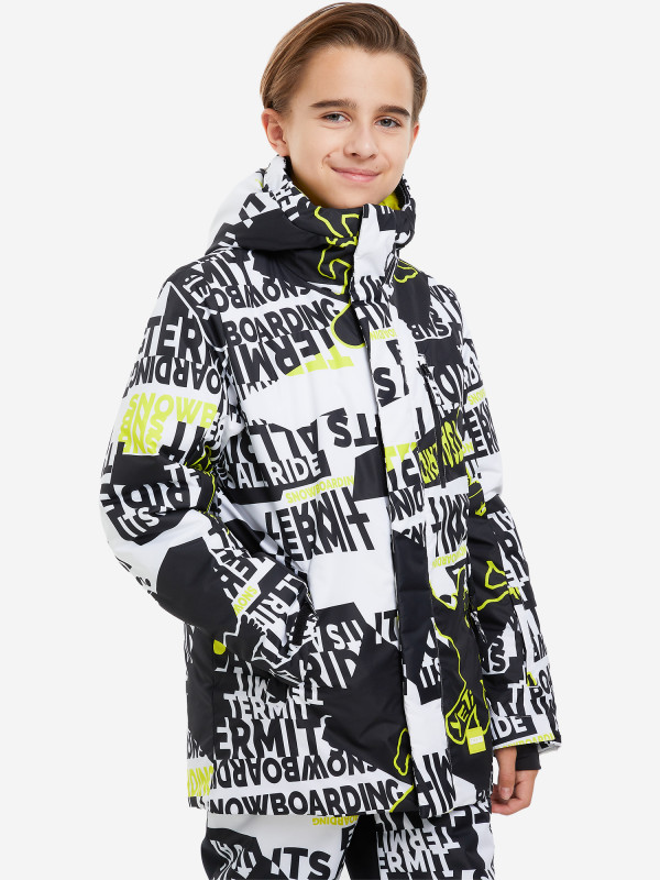 Куртка утепленная для мальчиков Termit черный/белый цвет — купить за 3249 руб. со скидкой 50 %, отзывы в интернет-магазине Спортмастер