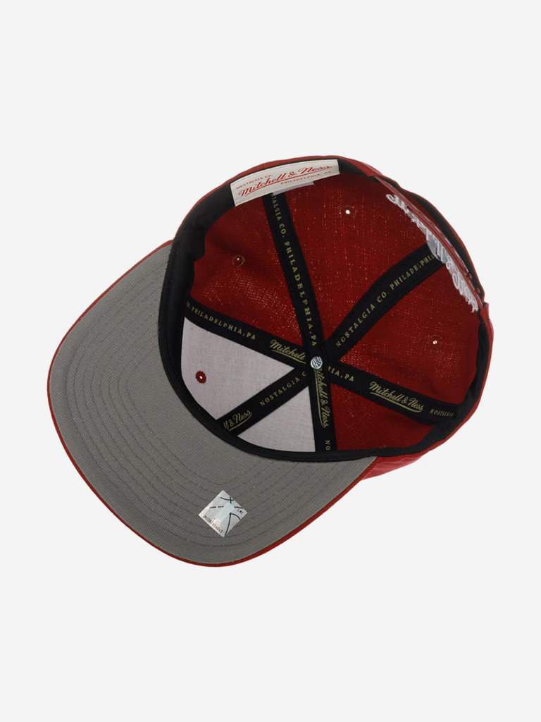 Бейсболка с прямым козырьком MITCHELL NESS HHSS3256-MHEYYPPPMARO Miami Heat NBA