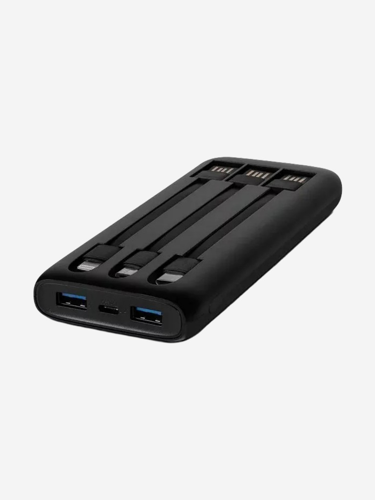 Внешний аккумулятор TTEC PowerSlim Trio LCD 20000mAh PD 22,5W Powerbank with Trio Cable. Цвет: черный