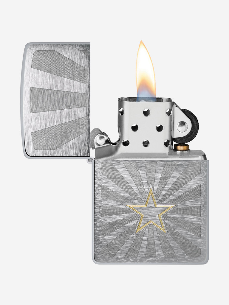 Зажигалка Zippo Star Design Brushed Chrome