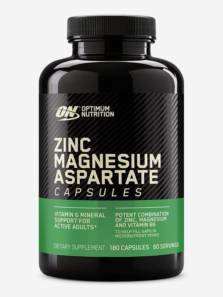 Витамины ZMA Optimum Nutrition Zinc Magnesium Aspartate Capsules, цинк, магний, B6, 180 капсул