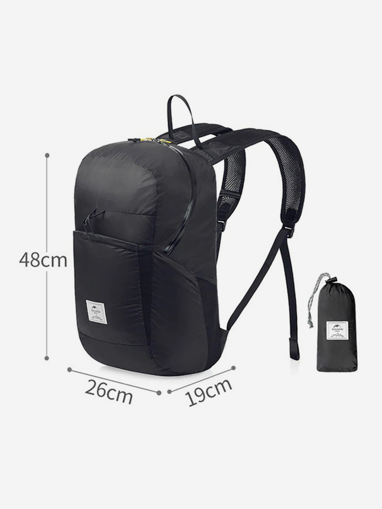 Рюкзак Naturehike складной компактный 22L, черный