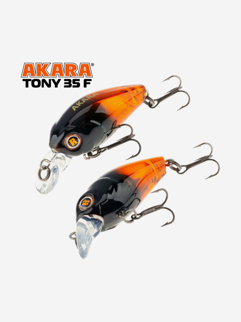 Воблер Akara Tony 35F кренк плавающий на голавля, язя, форель 4гр A247