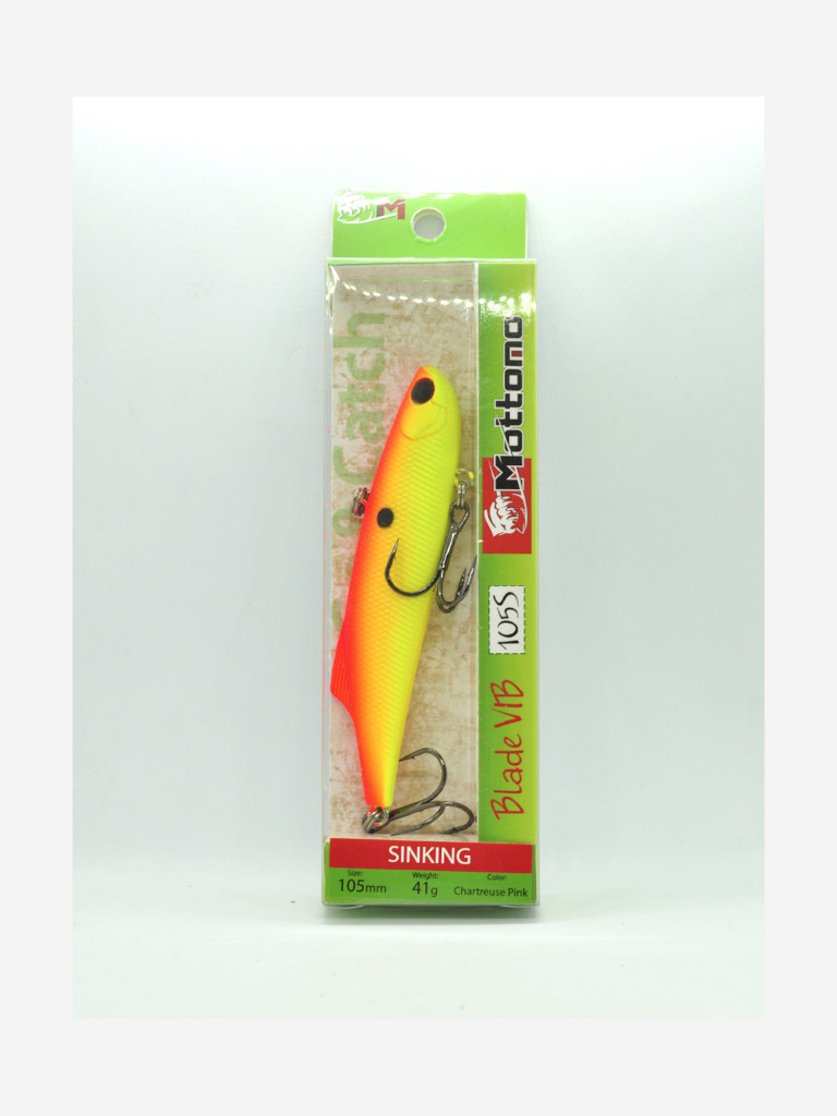Воблер Mottomo Blade VIB 105S 41g Chartreuse Pink