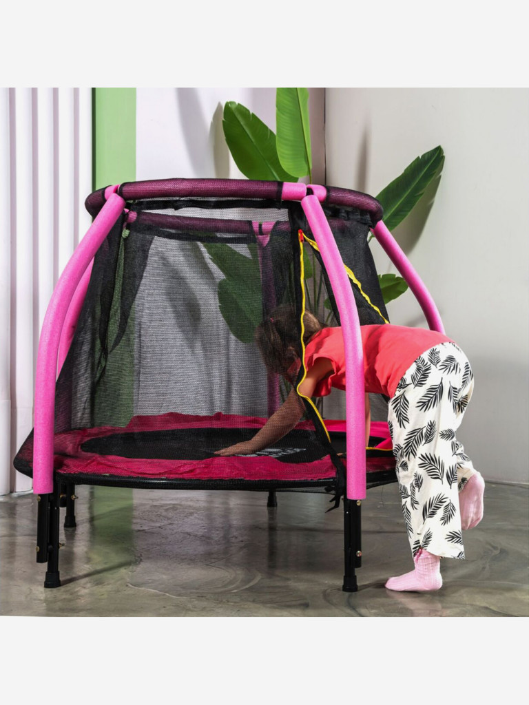 Батут DFC JUMP KIDS 48" 48INCH-JD-P розовый, сетка (120см)
