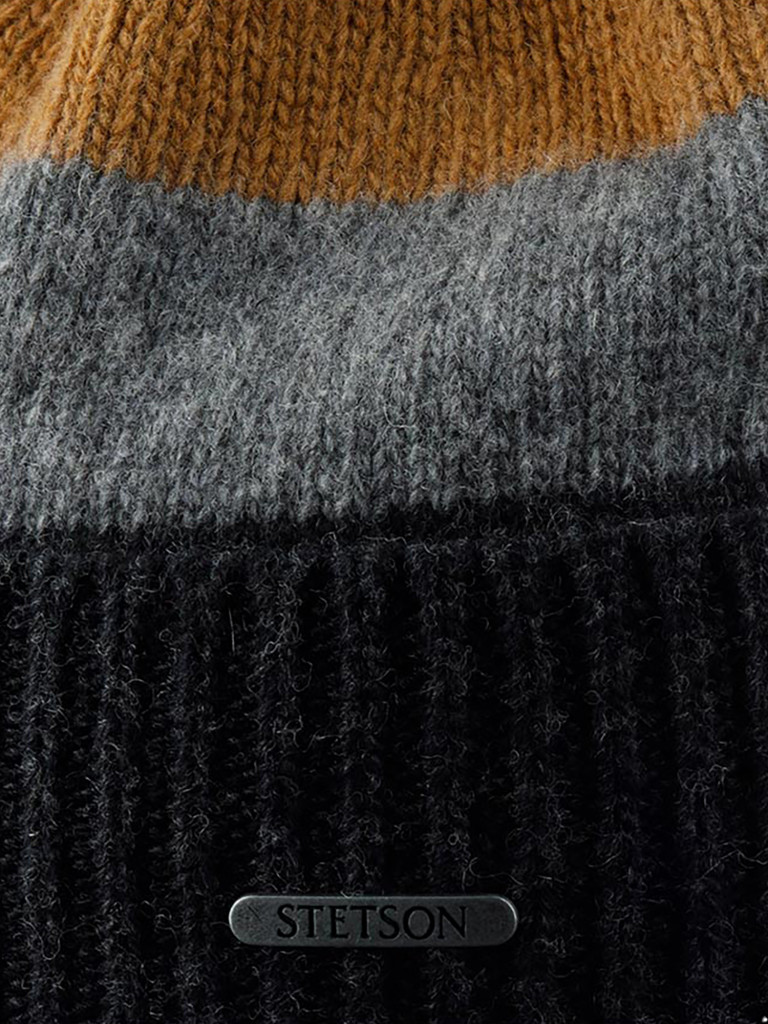 Шапка с отворотом STETSON 8599381 BEANIE WOOL (серый)