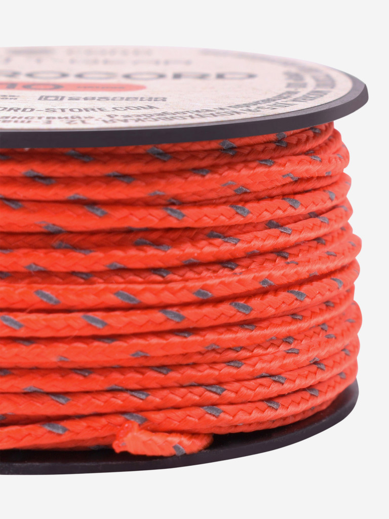 Микрокорд T-Gear x CORD nylon катушка 10м световозвращающий (Neon Orange)