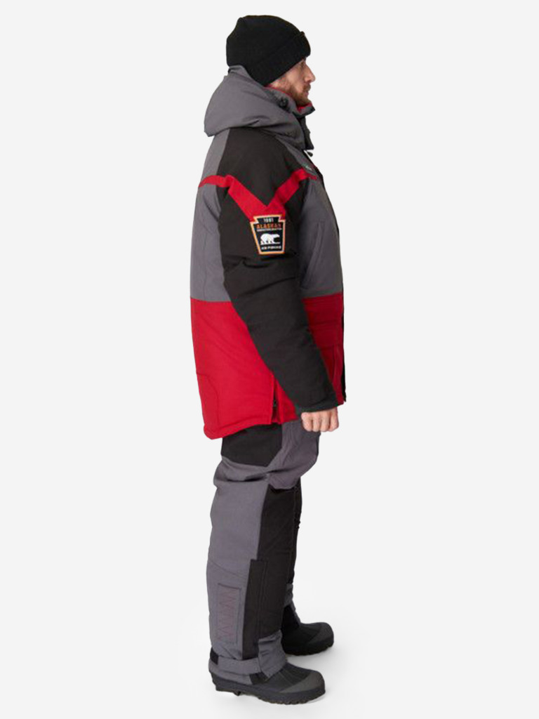 Костюм зимний Alaskan NewPolar M11 красный/серый/черный (куртка+полукомбинезон) для рыбалки и охоты