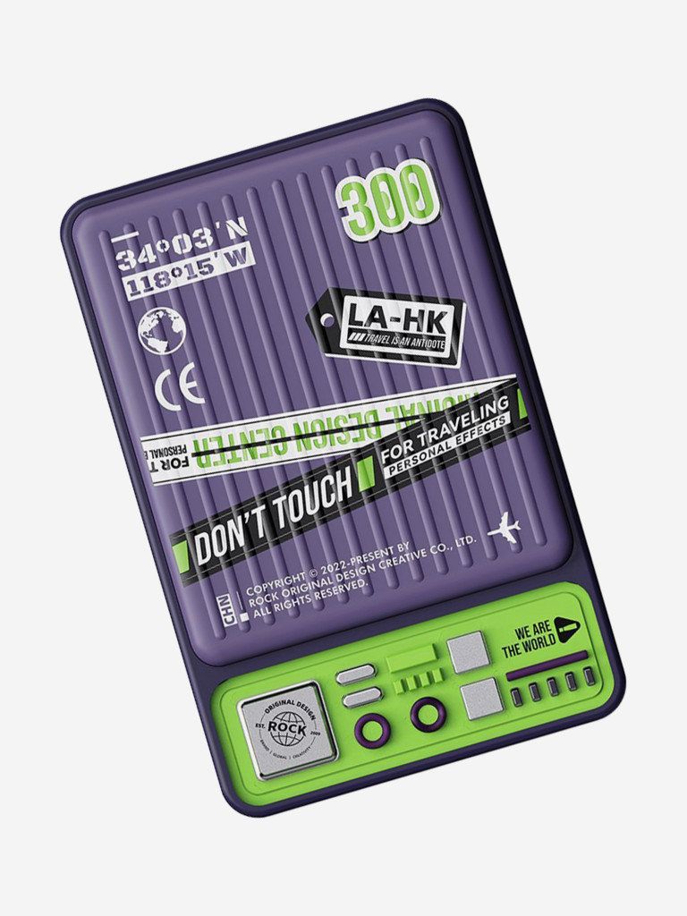 Внешний аккумулятор ROCK Travel Series P90 20W Travel Series Magnetic Wireless Powerbank 10000mAh фиолетовый