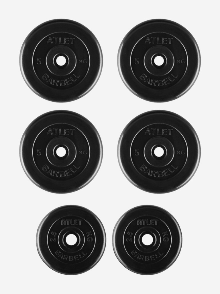 Гантели разборные BARBELL ATLET 1 по 26.5 кг Черный