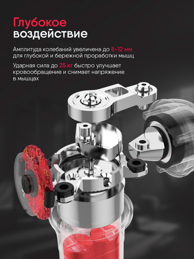 Перкуссионный массажер Ergonova MaxBurn GUN Pro XL