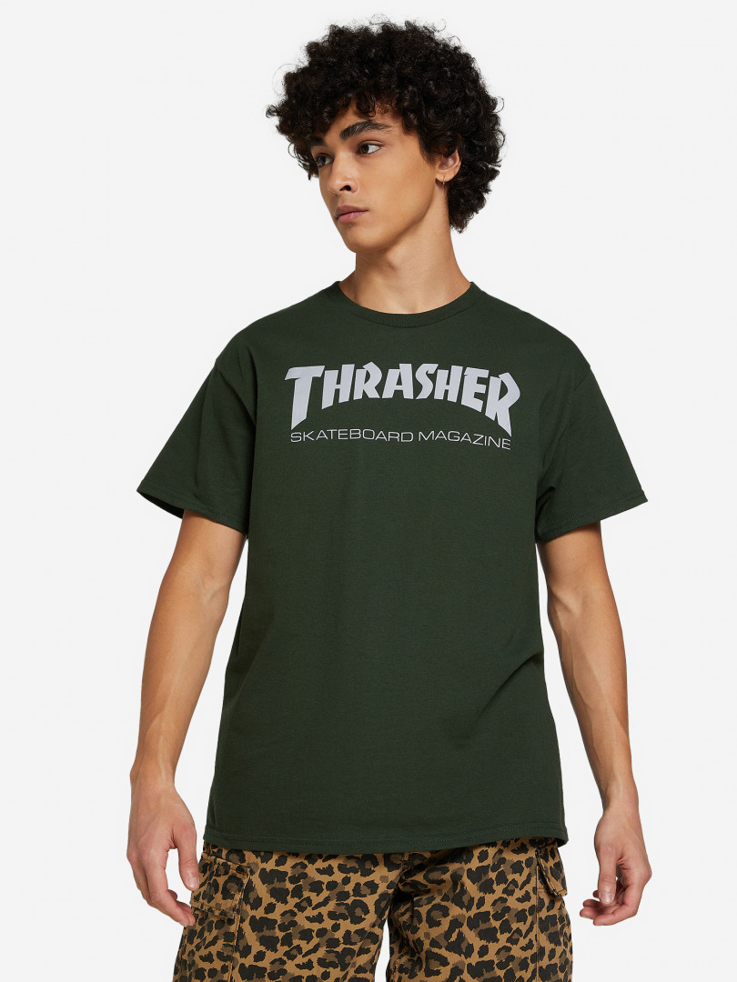 фото Футболка мужская thrasher skate mag, зеленый