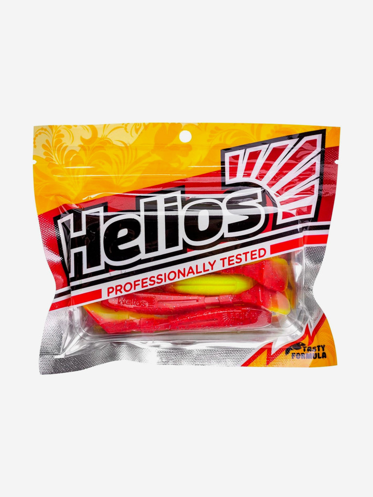 Мягкая приманка Helios Chubby, 3,55'' / 9 см, Red Lemon, 5 шт (HS-4-050)