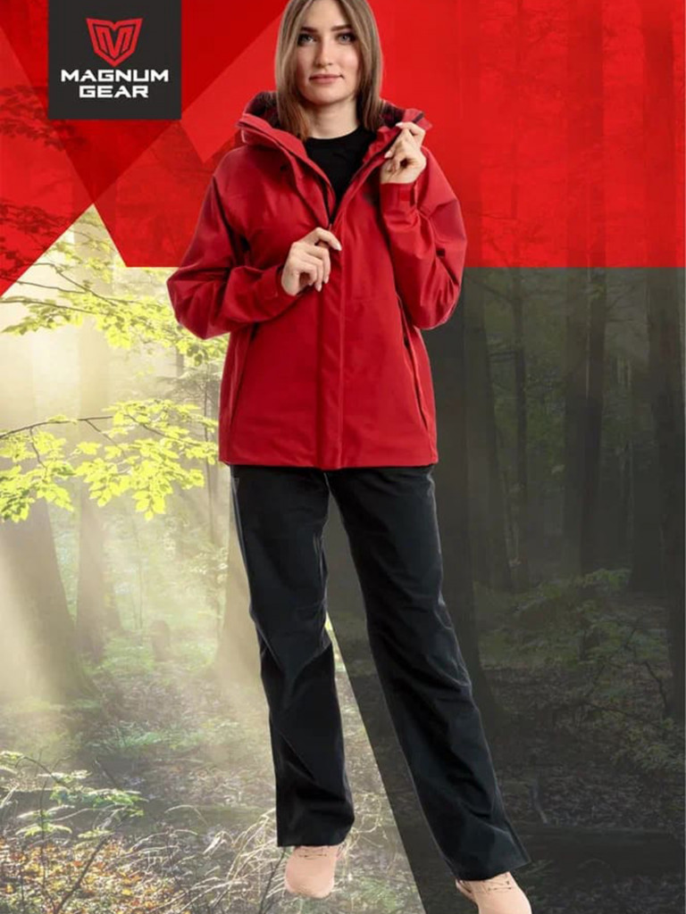 Костюм штормовой женский MAGNUM GEAR DYNAMIC LADY красный/черный