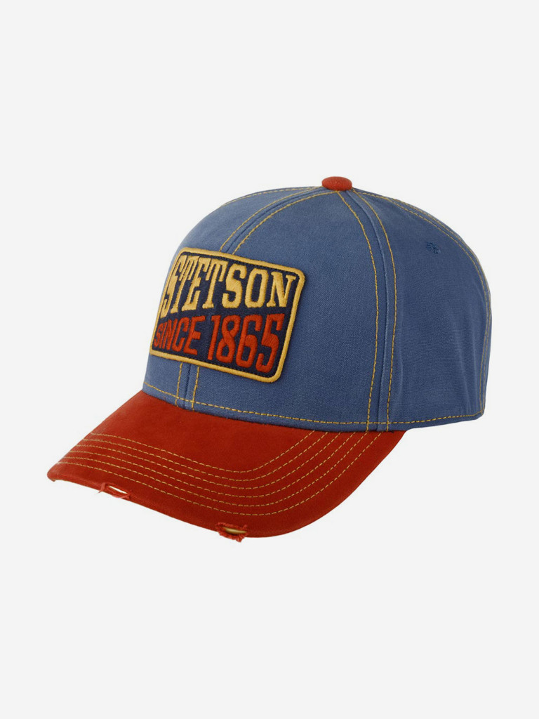 Бейсболка STETSON 7721145 BASEBALL CAP SINCE 1865 VINTAGE DISTRESSED (голубой)