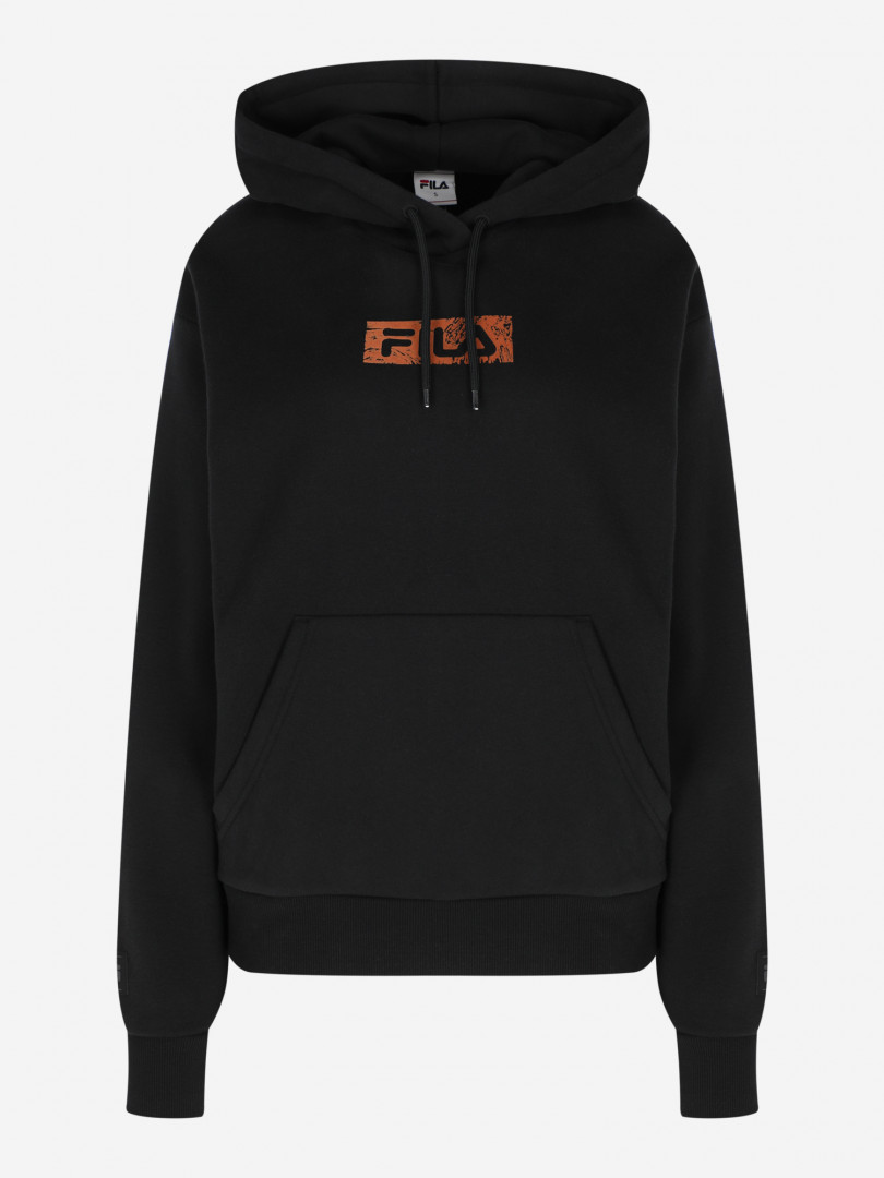 фото Худи женское оверсайз fila, черный