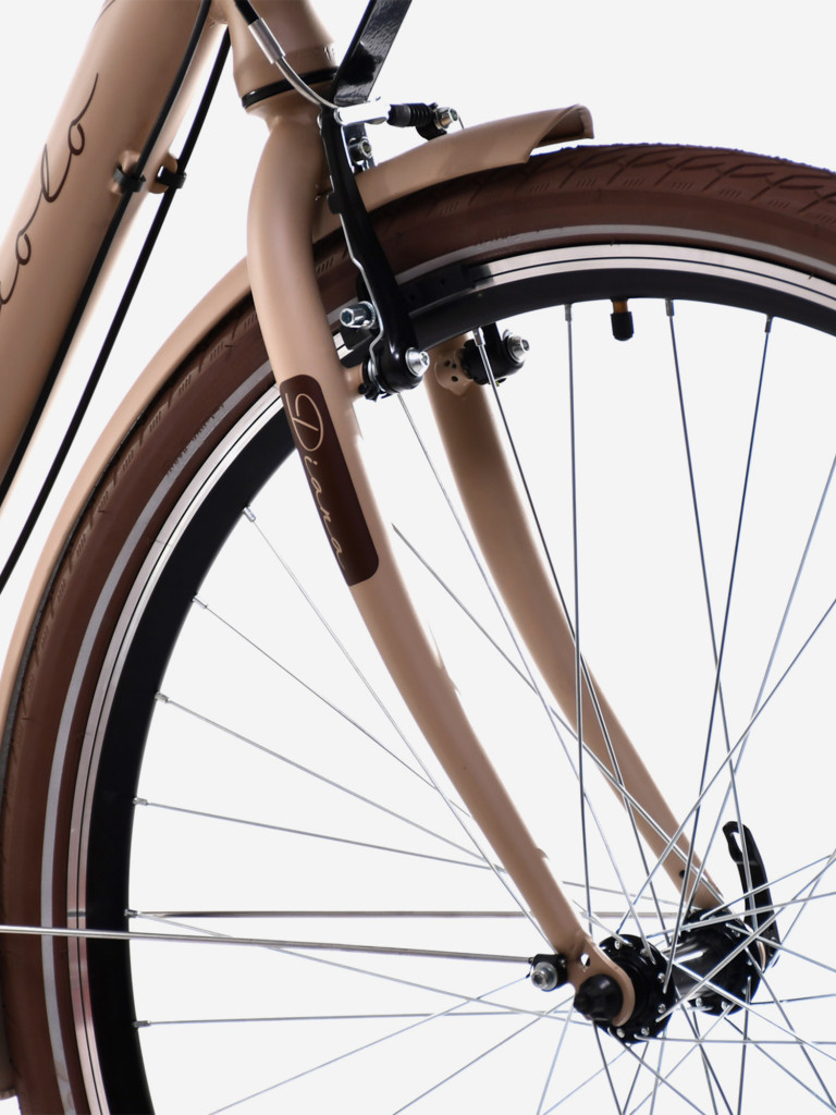 Велосипед CAPRIOLO CITY DIANA STEEL (1 X 6), рама сталь 18'', колёса 28'' (капучино (матовый) - коричневый)
