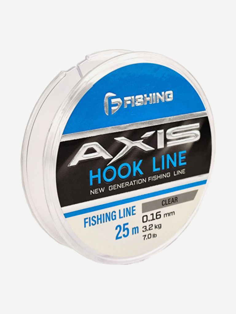 Леска F-FISHING Axis Hook Line Clear 25м 0,16мм 3,2кг 7lb