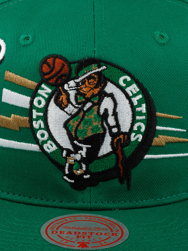 Бейсболка с прямым козырьком MITCHELL NESS 6HSSSH21230-BCEKYGN Boston Celtics NBA (зеленый)