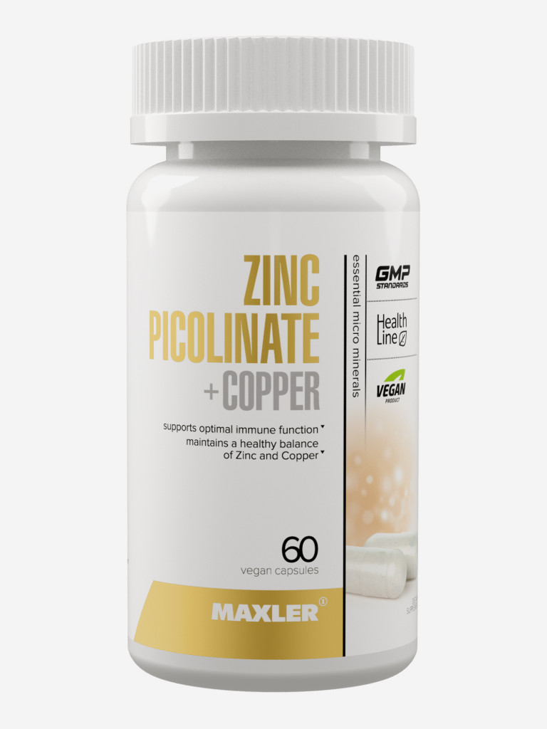 Цинк пиколинат + медь Maxler Zinc Picolinate + Copper, 60 капсул