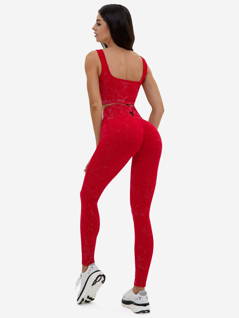 Лосины женские Bona Fide: Marble Leggings "Red"