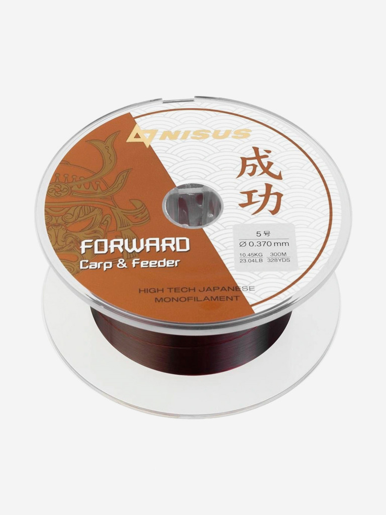 Леска для рыбалки Nisus FORWARD Carp&Feeder Nylon 0,370мм, 300м, 10,45кг, темно-коричневый
