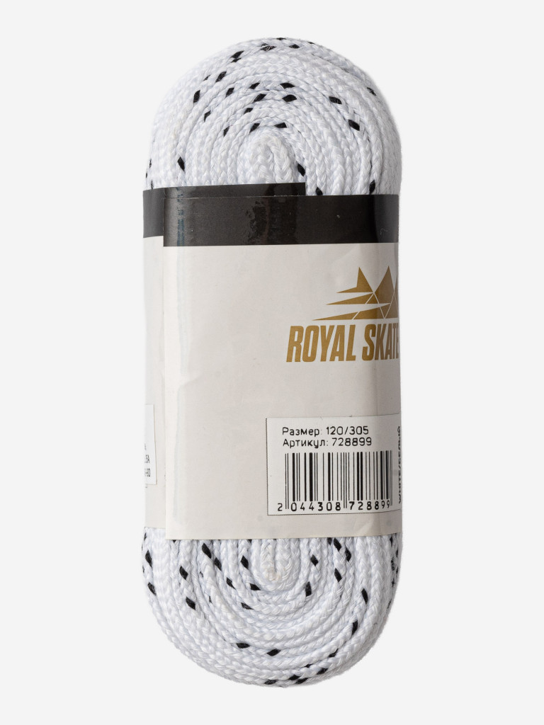 Шнурки хоккейные, белый цвет, RS LACES PRO