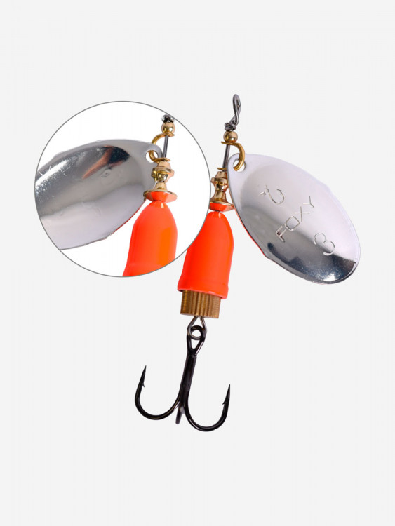 Блесна для рыбалки вращающаяся LureMax Foxy-2 6гр. 001/RdGll