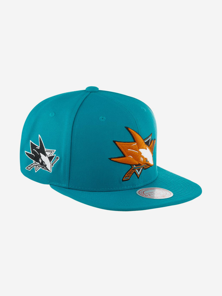 Бейсболка с прямым козырьком MITCHELL NESS 6HSSDX22015-SJSTEAL San Jose Sharks NHL