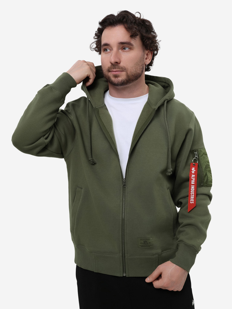 Толстовка с капюшоном на молнии Utility Pocket Full Zip Up Alpha Industries