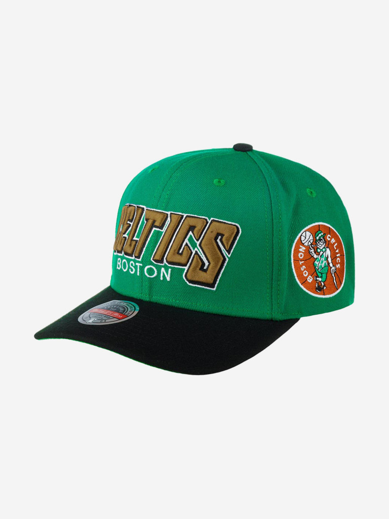 Бейсболка MITCHELL NESS HHSS4781-BCEYYPPPGREN Boston Celtics MLB (зеленый)